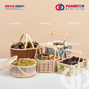 水果 楊梅編織籃手提籃手工端午節(jié)鮮花水果籃 ·精致手提款 愛天元