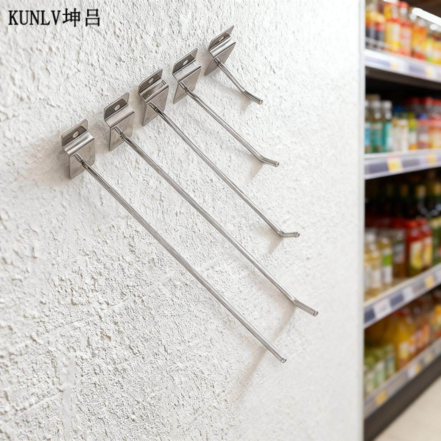 多规格槽板挂钩超市货架坑板金属商场饰品配件零食挂钩工厂