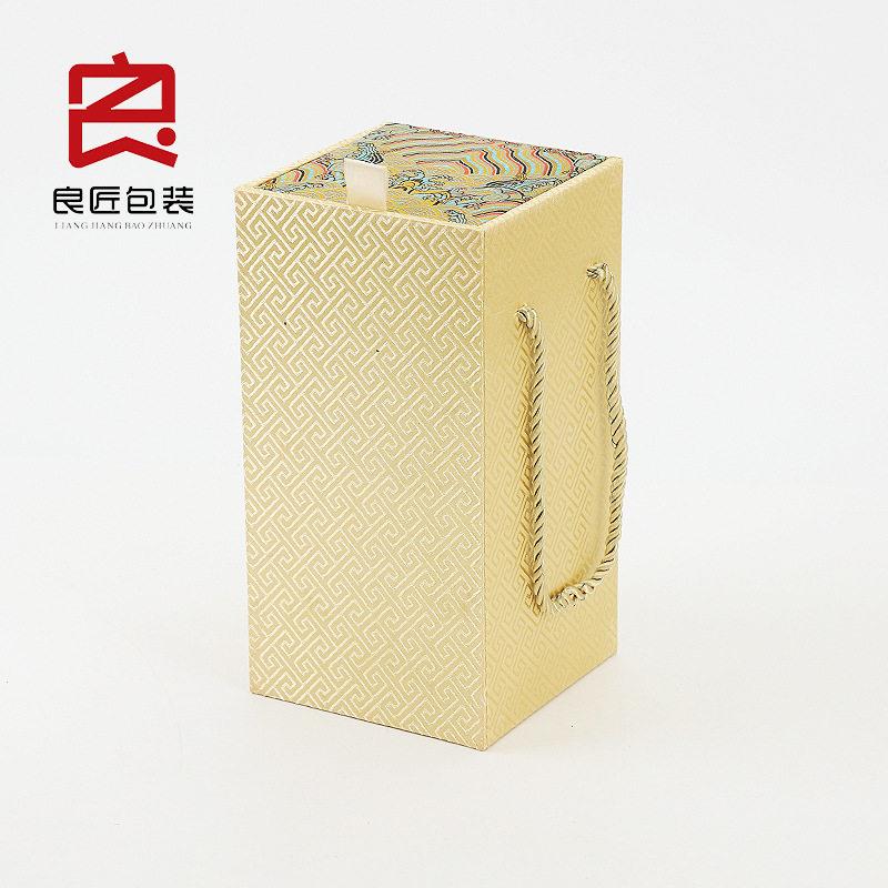云锦回酒盒装白酒形包装矛盒台通用中纹式花纹变色酒礼盒.