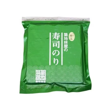 日本筑地林屋特上烧海苔原装进口丰洲日料即食海苔50片厚装现货