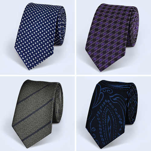 领带男士拉炼炼式免打结蓝色条纹正装高级感衬衫西装商务休1225r