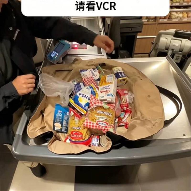 为逛超市量身打造的提拉式野餐包垫二合一短途旅行收纳包行李袋