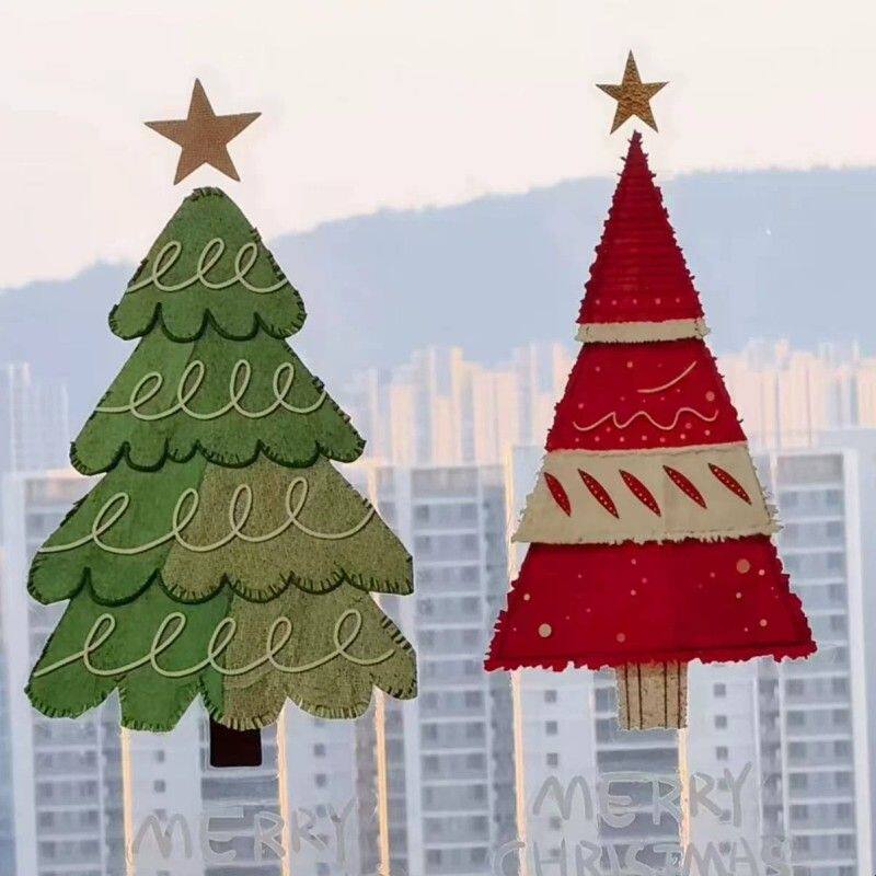 圣诞树静电窗花2027圣诞节装饰品商场新年布置氛围玻璃门贴纸卡通