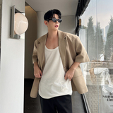 春夏设计师韩版宽松廓形休闲百搭大版中袖垫肩西装W0559P110，男装西服，电商C219