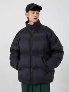 YOKE STUDIO 日系冬季加厚棉服外套男cityboy立领纯色宽松厚外套
