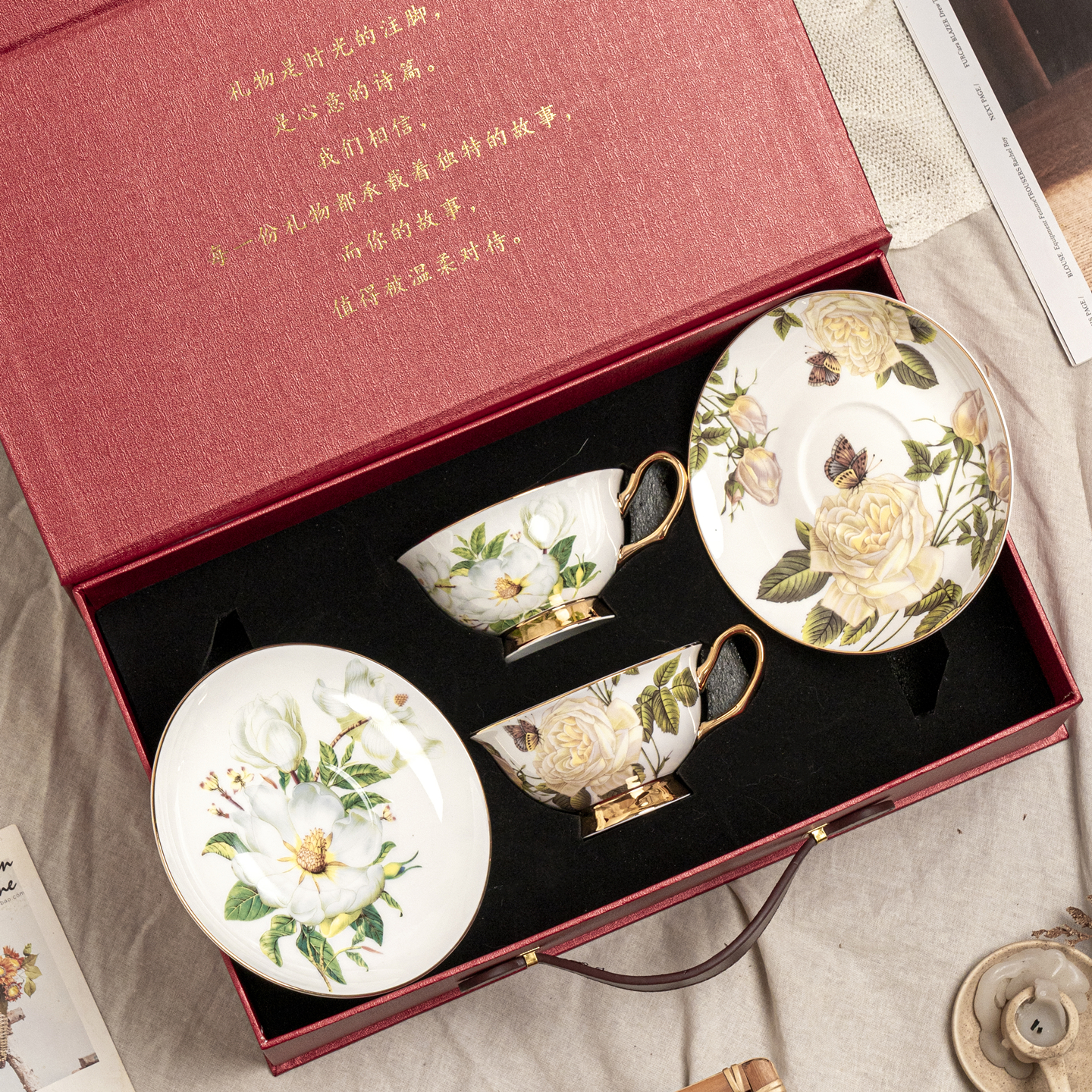 CANSHUO山茶花语对杯礼盒