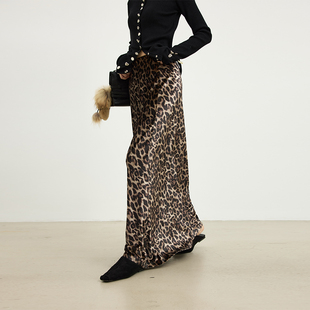 豹纹半身裙女冬植绒保暖时尚 经典 百搭亲肤舒适显瘦 金斑 十三粥