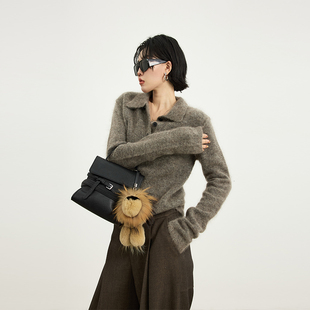 【SHISANZHOU/黑标系列】雾屿绒 绵羊毛马海毛保暖针织毛衣女冬季