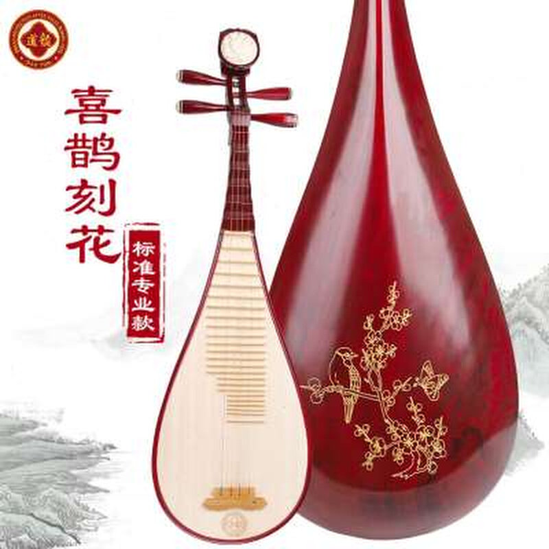 道韵琵琶初学入门成人儿童弹拔乐器红木考级演奏琵琶乐器属于什么档次？