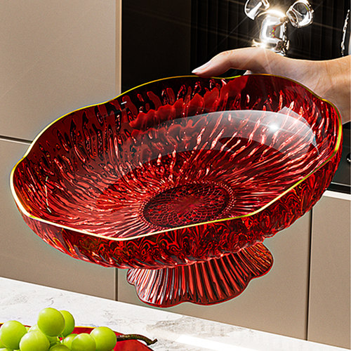 可滤水镶金边【水果盘】