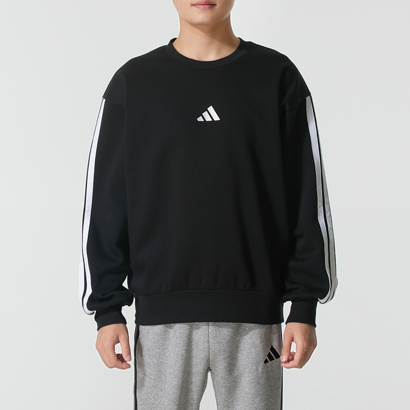 阿迪达斯（adidas）男装 2025冬季新款运动服跑步健身训练卫衣长