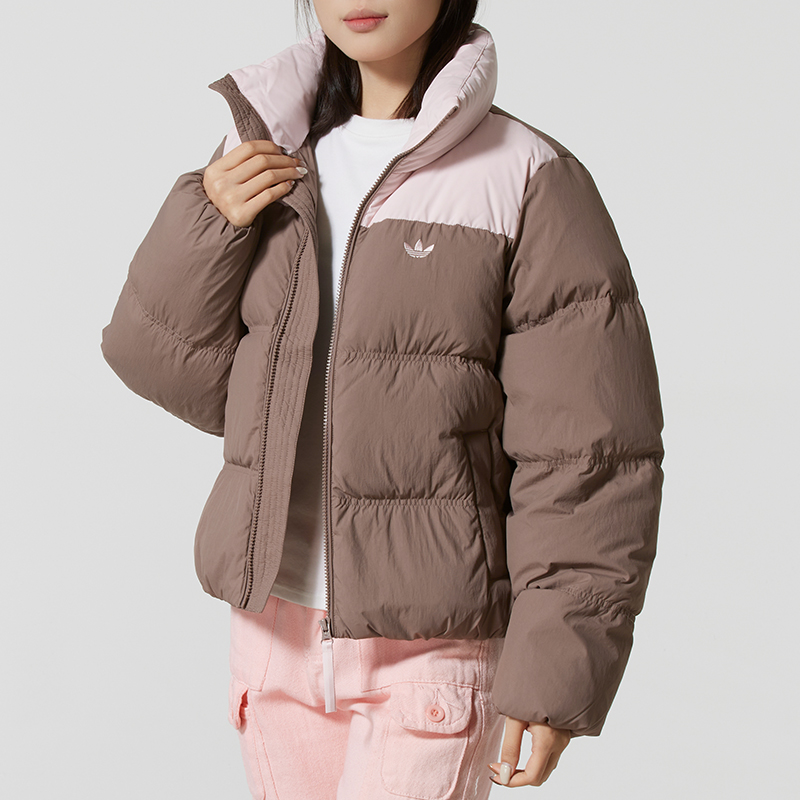 阿迪达斯（adidas）三叶草羽绒服女装2025冬季新款户外潮流时尚防