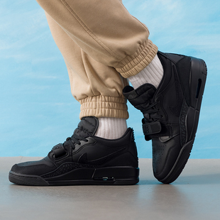 耐克AJ312男鞋黑武士板鞋春季新款运动鞋时尚低帮休闲鞋