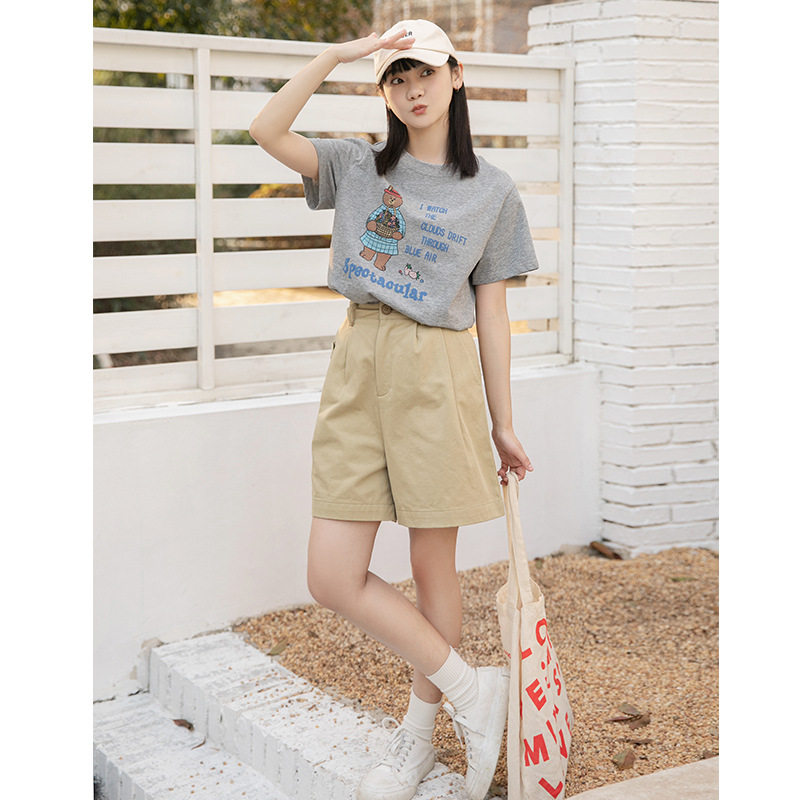 理想岛 日系设计感工装中裤休闲短裤女2025夏季高腰显瘦五分裤潮,女装/女士精品,休闲裤,淘宝优惠券,粉丝福利购,淘宝优惠卷