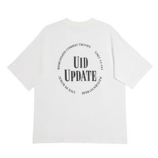 宽松小领口纯棉前后印花310G重磅短袖 新款 T恤男女 日系夏季 理想岛