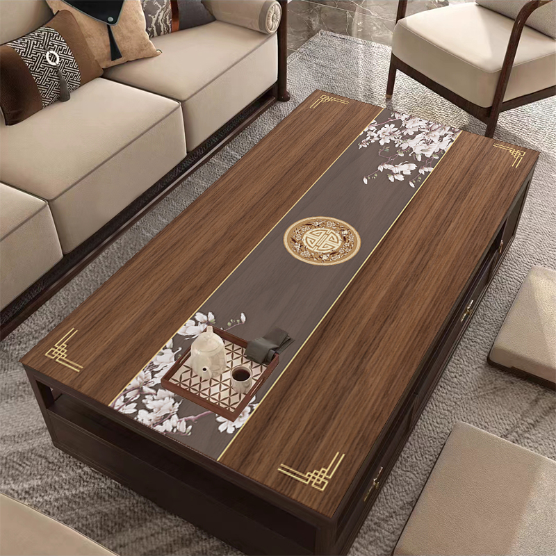 新中式茶几垫防油免洗桌布