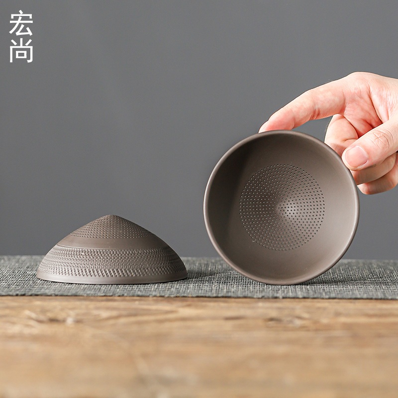 紫砂茶漏创意茶滤斗茶隔托