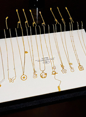 时尚钛钢项链女夏天小众设计感气质简约百搭精致颈链ins风锁骨链