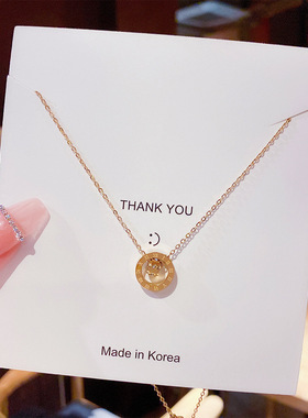 2025年新款项链女小众设计感轻奢锁骨链不掉色钛钢百搭秋冬毛衣链