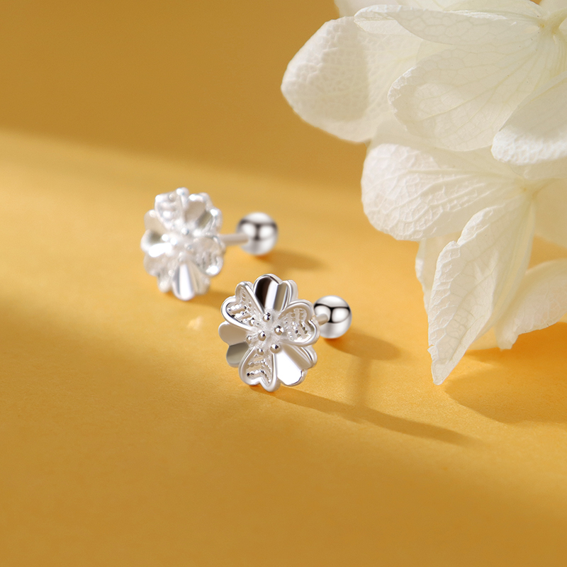 纯银简约气质女睡觉免摘耳钉