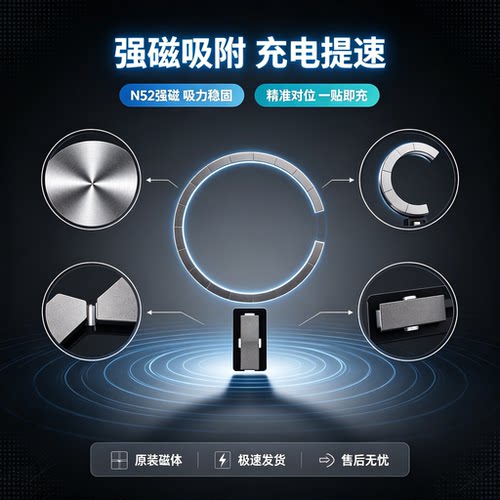 苹果后盖内置磁铁无线充