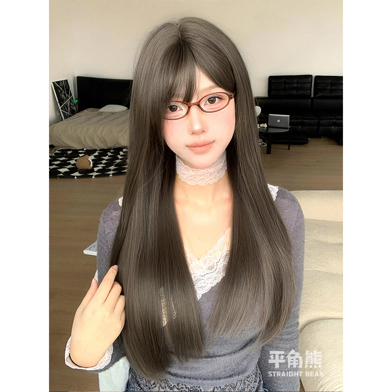 韩系温柔感长直发jk头套