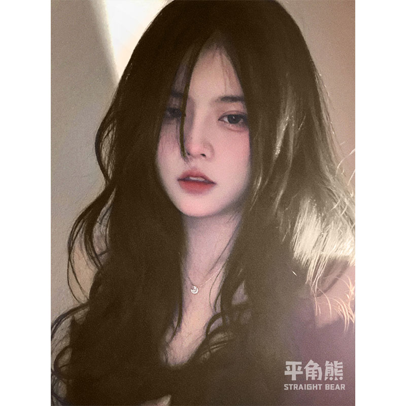 平角熊假发女长发空气刘海全头套网红自然波浪长卷发Lolita假发套