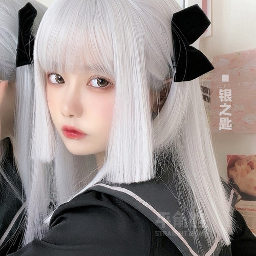 平角假发lolita中长直发软妹