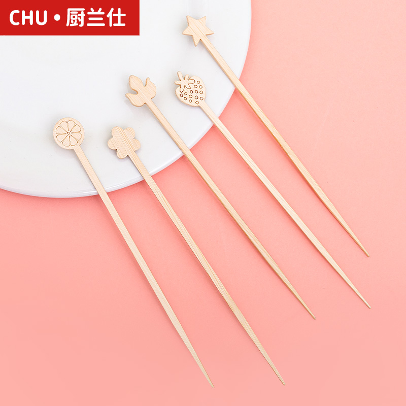 创意水果签一次性冰糖葫芦竹制