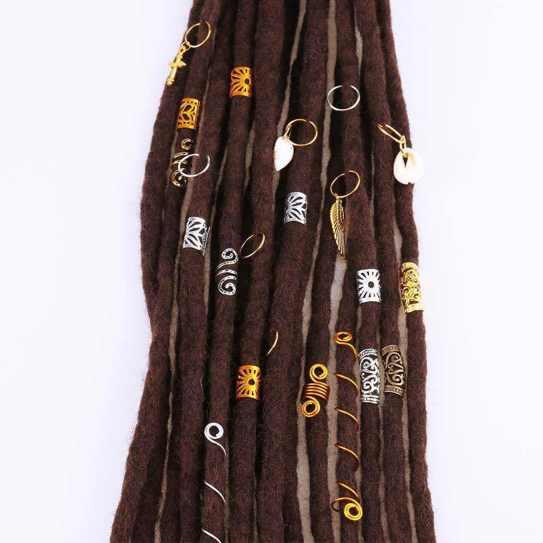 African Hair Rings Beads Cuffs Tubes Hair Braids Accessories