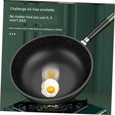 Medical stone non-stick wok household non-stick frying pan