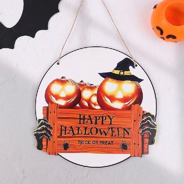 Halloween Wooden Sign Pumpkin With Hat Wooden Sign Suitable