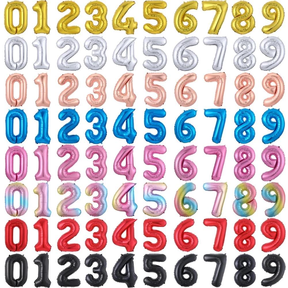32 inch number balloon 1 2 3 4 5 6 7 8 Number Digit Helium f