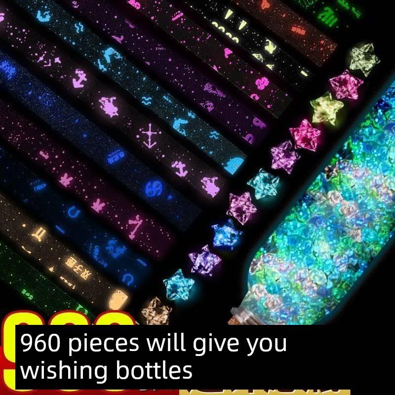 折纸Origami gradient color lucky star paper hand-folded手工