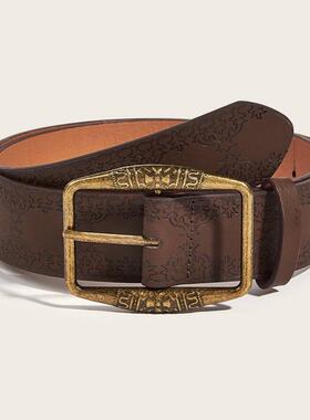 2025 Vintage Brown Leather Belt 覆古棕色腰带
