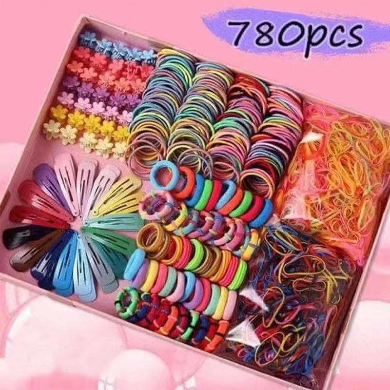 Candy Color Girls Hair Clips Rope Ponytail Holder Kids Hair