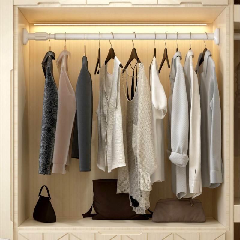 Toilet clothes rod shower curtain rod telescopic rod bedroom