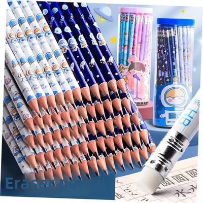 50 pencils HB pupils in 2 than a pencil eraser head with
