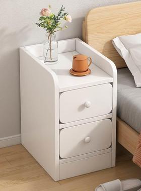 Mini Bedside Table Ultra Narrow Rounded Corner Locker