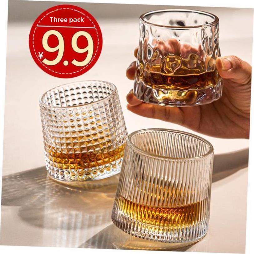 Whiskey Glass Rotate Top Belly Cigar Whiskey Cocktail Drinki