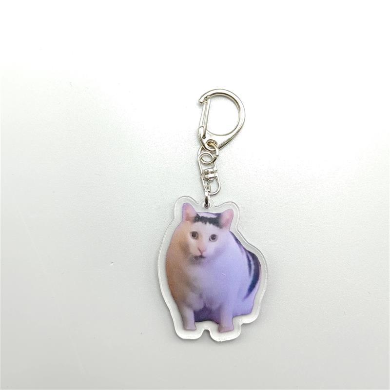 Rambling Goat Huh Cat Meme Keychain Confused Cat Memes Cat S