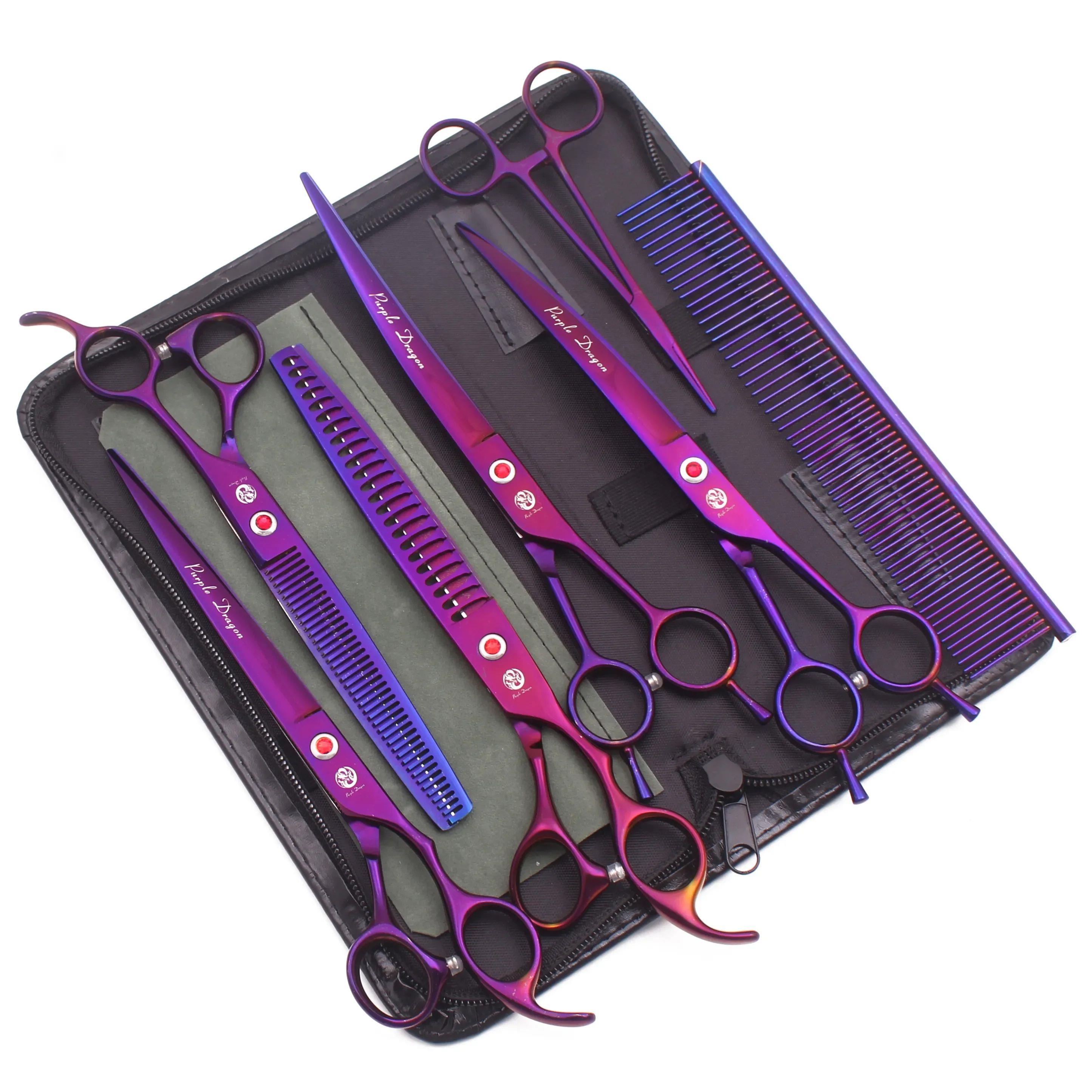 Purple Dragon 8 Inch Dog Grooming Scissors Thinning Shears P