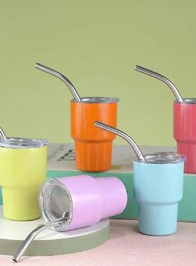 Mini Mug for Sipping Drinks with Straw Mini Mug with Lid