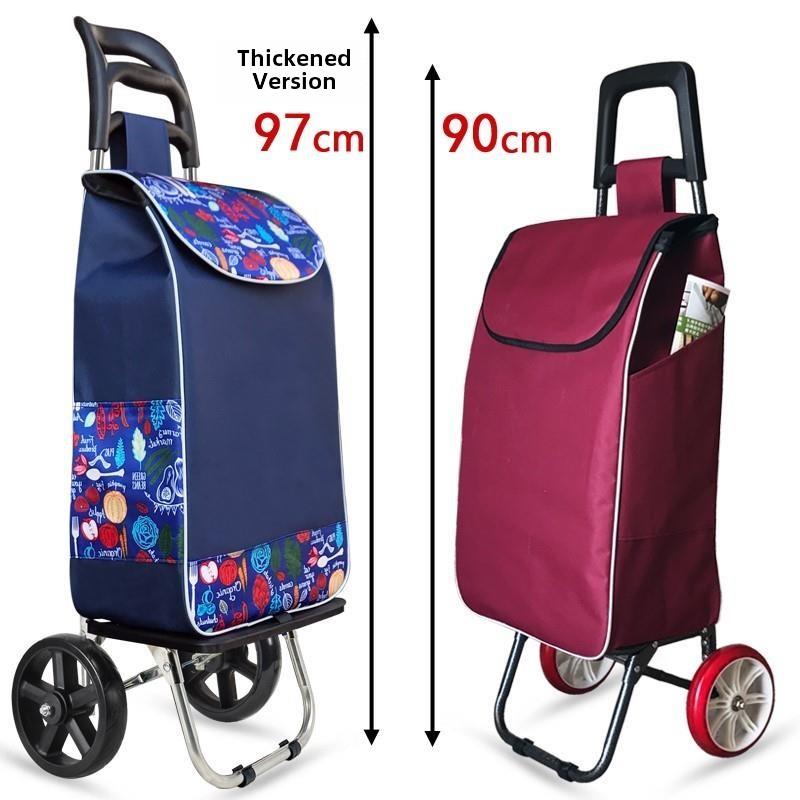 Vegetable shopping cart folding shopping bag basket trolley