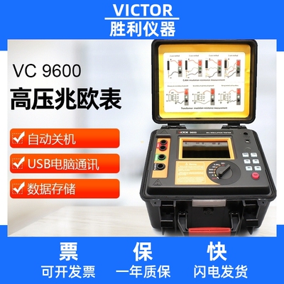 胜利仪器9620 高压10KV绝缘电阻测试仪多功能电阻仪兆欧表