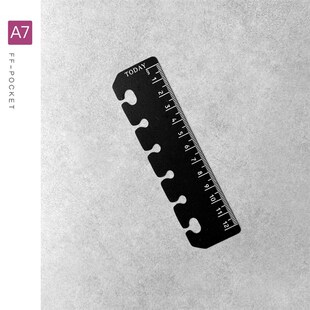 拉链袋加厚透明资料卡位格袋today尺六孔A6A7A5活页手账本册配件