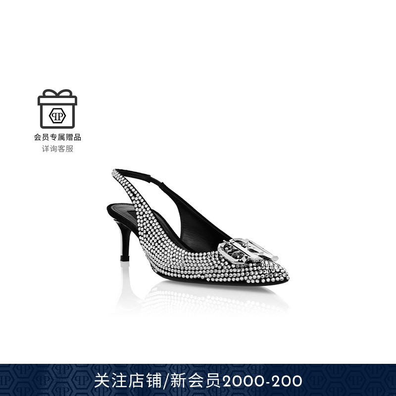 PHILIPP PLEIN 女士Gothic Plein一字扣带高跟鞋