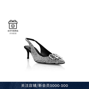 PHILIPP 女士Gothic Plein一字扣带高跟鞋 PLEIN
