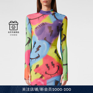 PHILIPP 女士多彩笑脸迷你连衣裙 PLEIN
