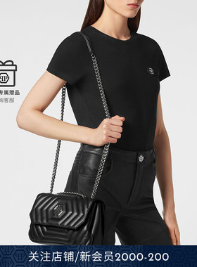 PHILIPP PLEIN 女士Hexagon皮革经典单肩包斜挎包